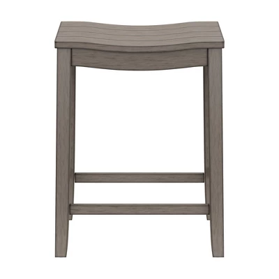 Fiddler Backless 24" NonSwivel Counter Height Barstool Aged Gray - Hillsdale Furniture 5 Fiddler Backless 24" NonSwivel Counter Height Barstool Aged Gray - Hillsdale Furniture - Image 3