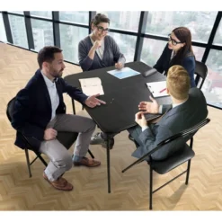 5pc Folding Table Set Black - Plastic Dev Group -Dine Furniture GUEST dea64afe 945c 4637 881c d73315e6c585