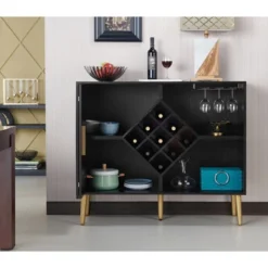 Miko Wine Cabinet Galaxy Black - HOMES: Inside + Out -Dine Furniture GUEST df84c28d 69bb 480e 9511 4406fc7f1209