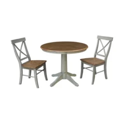 36" David Round Top Pedestal Table With 2 X Back Chairs - International Concepts 11 36" David Round Top Pedestal Table With 2 X Back Chairs - International Concepts -Dine Furniture GUEST df912c2c 3826 4715 9102 c91a5ceda5db
