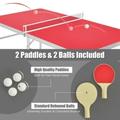60'' Portable Table Tennis Ping Pong Folding Table W/Accessories Indoor Game -Dine Furniture GUEST dfb3b236 5bef 42a3 b961 f2d1a351158c