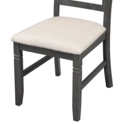 6 PCS Farmhouse Wood Dining Table Set With Table And Upholstered Chairs-ModernLuxe -Dine Furniture GUEST e04d24de 9861 4f15 9d1c 2fb8e4d40a37