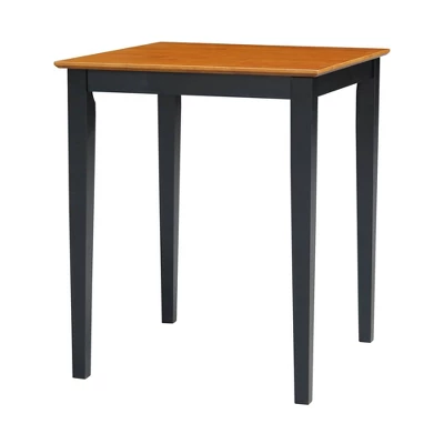 Solid Wood Top Table With Shaker Legs Black/Red International Concepts 5 Solid Wood Top Table With Shaker Legs Black/Red International Concepts - Image 3