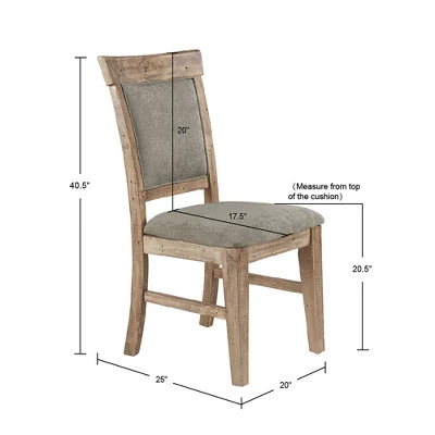 Set Of 2 Oliver Dining Side Chair Natural/Gray 12 Set Of 2 Oliver Dining Side Chair Natural/Gray - Image 10