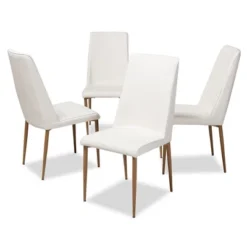 Set Of 4 Chandelle Modern And Contemporary Faux Leather Upholstered Dining Chairs - Baxton Studio 13 Set Of 4 Chandelle Modern And Contemporary Faux Leather Upholstered Dining Chairs - Baxton Studio -Dine Furniture GUEST e28bc5dc f36d 4da3 abca 08aac8e8c13d