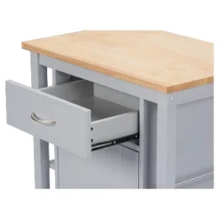 Yonkers Contemporary Kitchen Cart With Wood Top Light Gray - Baxton Studio 8 Yonkers Contemporary Kitchen Cart With Wood Top Light Gray - Baxton Studio -Dine Furniture GUEST e3110ac8 f999 440a a00f 5def2d152d8d