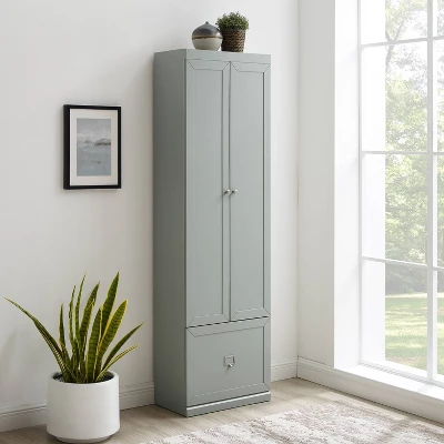 Harper Convertible Pantry Closet Gray - Crosley 3 Harper Convertible Pantry Closet Gray - Crosley