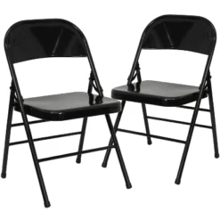 Emma And Oliver 2 Pack Home & Office Portable Party Events Steel Metal Folding Chair -Dine Furniture GUEST e4b96cc5 0868 4f90 8406 bd3e5e82d003