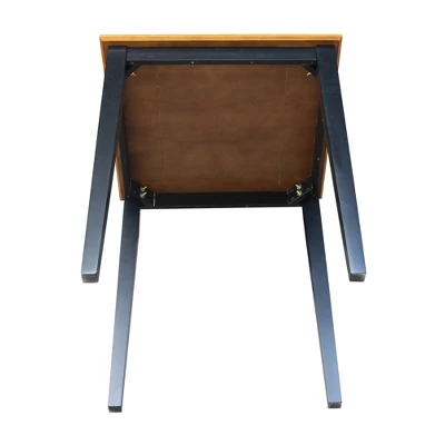 Solid Wood Top Table With Shaker Legs Black/Red International Concepts 6 Solid Wood Top Table With Shaker Legs Black/Red International Concepts - Image 4