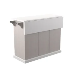 Daltaire Expandable Kitchen Island With Storage Gray/White - Aiden Lane -Dine Furniture GUEST e59f56b8 f1eb 4c7e 8a4b 42f81cb1e8cf