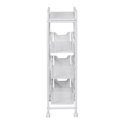 Honey-Can-Do 4 Tier Slim Cart With Pull-Out Baskets 7 Honey-Can-Do 4 Tier Slim Cart With Pull-Out Baskets - Image 5