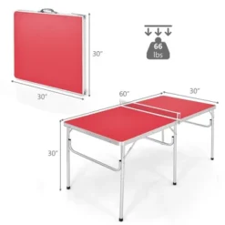 60'' Portable Table Tennis Ping Pong Folding Table W/Accessories Indoor Game -Dine Furniture GUEST e705a271 67f9 4b0e a8dc cdd4bd1c6f5e