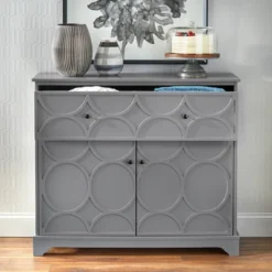 Dawson Circle Front Buffet Cabinet Charcoal Gray - Buylateral -Dine Furniture GUEST e79ae17d afd5 4dcc af64 bf941c3a96c3