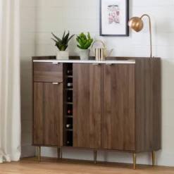 Hype 3-Door Buffet Server With Storage Walnut - South Shore