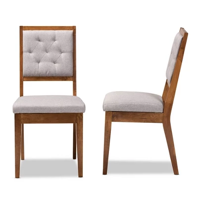 2pc Gideon Wood Dining Chair Set - Baxton Studio 4 2pc Gideon Wood Dining Chair Set - Baxton Studio - Image 2