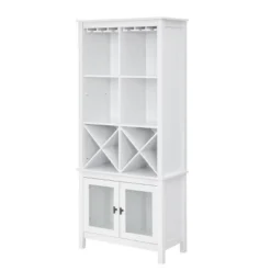 Bar Cabinet Bookshelf With Glass Doors Mahogany - Jill Zarin -Dine Furniture GUEST e929c8af da6d 4eef 9c1a 607258975656