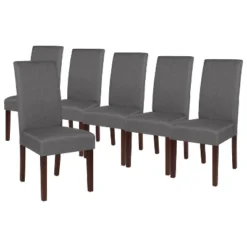 Emma And Oliver Six Mid-Century Parsons Chairs And Hardwood Frame For Kitchen, Dining Room & More -Dine Furniture GUEST e962ad2a 5f27 44f2 bdee 3b3129f9b558