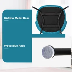 Tangkula Dining Chair Set Of 2 Upholstered Velvet Chair Set W/ Metal Base For Living Room -Dine Furniture GUEST e9a5247c f744 43f5 a02d cd5a17765269