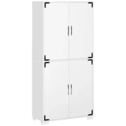 HOMCOM Industrial Style 4-Door Cabinet Pantry Cupboard With Storage Shelves For Bedroom And Living Room 15 HOMCOM Industrial Style 4-Door Cabinet Pantry Cupboard With Storage Shelves For Bedroom And Living Room -Dine Furniture GUEST e9acfd59 c486 4b1f 9350 03e1f3454b33
