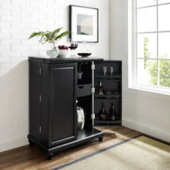 Cambridge Expandable Bar Cabinet Black - Crosley 14 Cambridge Expandable Bar Cabinet Black - Crosley -Dine Furniture GUEST ea16c1be 6050 4338 a9d6 35891e25f4bf
