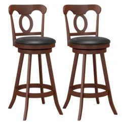 Costway Set Of 2 Bar Stools Swivel Counter Height Chairs With Footrest For Kitchen 19 Costway Set Of 2 Bar Stools Swivel Counter Height Chairs With Footrest For Kitchen -Dine Furniture GUEST eac2134c 9cfe 43ae b0f2 891a46b12b0b