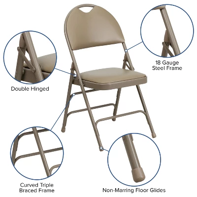 Flash Furniture 4 Pack HERCULES Series Extra Large Ultra-Premium Triple Braced Metal Folding Chair With Easy-Carry Handle 16 Flash Furniture 4 Pack HERCULES Series Extra Large Ultra-Premium Triple Braced Metal Folding Chair With Easy-Carry Handle - Image 14