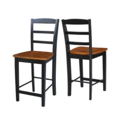 Set Of 3 30" Round Dining Table With 2 Madrid Chairs Black/Red Set - International Concepts -Dine Furniture GUEST ebd85414 8c3b 4b5c 8903 c0a6414c5f33