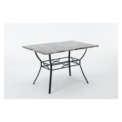 Bastian Dining Table Gray & Marble - Boraam 3 Bastian Dining Table Gray & Marble - Boraam
