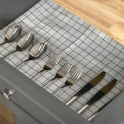 HOMCOM Rolling Kitchen Island Cart, Portable Serving Trolley Table With Drawer, Adjustable Shelf And 2 Towel Racks, Gray 11 HOMCOM Rolling Kitchen Island Cart, Portable Serving Trolley Table With Drawer, Adjustable Shelf And 2 Towel Racks, Gray -Dine Furniture GUEST ed5c4fea b916 43a0 94c4 55be1763754c