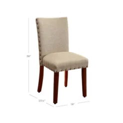 Set Of 2 Classic Parsons Chair With Nailhead Trim - Homepop 33 Set Of 2 Classic Parsons Chair With Nailhead Trim - Homepop -Dine Furniture GUEST ede2bad5 d1c4 4745 8808 4eb1026efe28