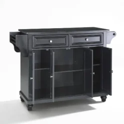 Cambridge Black Granite Top Full Size Kitchen Island/Cart - Crosley -Dine Furniture GUEST edf058f3 3b4d 42f5 a099 0830183fe5ea