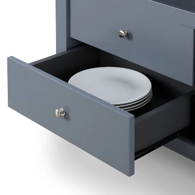 Anson Kitchen Cart Gray - ClickDecor 12 Anson Kitchen Cart Gray - ClickDecor - Image 10