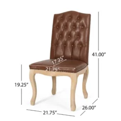 2pk Shylo Contemporary Faux Leather Dining Chairs - Christopher Knight Home -Dine Furniture GUEST ef4e4442 f5fc 4e7a a6c0 64a213ffc510