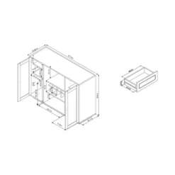 Candie Modern Multi-Storage Dining Buffet With Glass Cabinets Espresso - HOMES: Inside + Out 9 Candie Modern Multi-Storage Dining Buffet With Glass Cabinets Espresso - HOMES: Inside + Out -Dine Furniture GUEST f00af2c4 0036 4c1d 8ca2 55aa2c707d7e