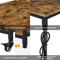 Yaheetech 3-Tier Kitchen Island Rolling Cart With Shelves For Dining Room -Dine Furniture GUEST f0767887 10a3 4cdc a7e3 79b0582f4bdf