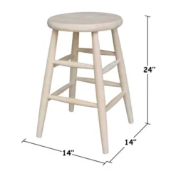 24" Scooped Seat Counter Height Barstool Unfinished - International Concepts 9 24" Scooped Seat Counter Height Barstool Unfinished - International Concepts -Dine Furniture GUEST f0ffc433 cb59 43d9 9aa6 54dbe80b51e6