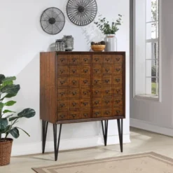 Oxford 2 Door Bar Cabinet Brown - Treasure Trove Accents -Dine Furniture GUEST f18a608e 0ea4 4b14 8a77 542c4307c74c