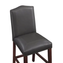 Carteret Gray Leather Counter Stool In Espresso - Comfort Pointe 15 Carteret Gray Leather Counter Stool In Espresso - Comfort Pointe -Dine Furniture GUEST f275cdde a488 4976 bd8a 2aacd2e1c767
