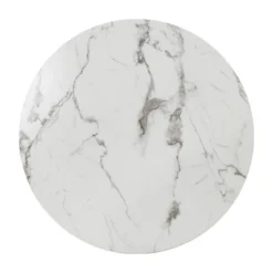 Harris+Flavia 5-Piece Round-Shaped Artificial Marble Dining Table Set With 4 Velvet Upholstered Chairs Gold Legs -The Pop Maison -Dine Furniture GUEST f32d95a1 bfe8 4bd2 b004 91a2932b6ebc