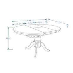 Glenwillow Home Single Pedestal Butterfly Leaf Dining Table With Self-Storing Leaf -Dine Furniture GUEST f43a96a7 3711 4d7f 97a1 819f68778bd6