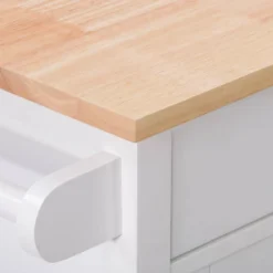 Sage Wood Kitchen Cart White - CorLiving 21 Sage Wood Kitchen Cart White - CorLiving -Dine Furniture GUEST f54ee3d4 62e5 455e 8310 2ccae1f156ed