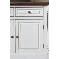 Monarch Kitchen Island And Two Stools Antique White - Home Styles -Dine Furniture GUEST f55d5dfb acb8 4743 b559 a5af54d0f43f