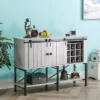 52" Wood Bar Cabinet With Sliding Door Saw Cut Off White - Home Essentials -Dine Furniture GUEST f6b1733e 032c 486e 87b6 d00f063d339c