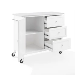 Soren Stone Top Kitchen Island/Cart White - Crosley -Dine Furniture GUEST f705fad5 80c4 4ceb 943e f656c00e36e7
