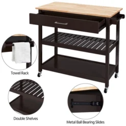 Yaheetech Rolling Kitchen Island Microwave Oven Stand With 3 Shelves And Worktop 13 Yaheetech Rolling Kitchen Island Microwave Oven Stand With 3 Shelves And Worktop -Dine Furniture GUEST f8d222a0 3a6c 441d b852 41f52c1de3d0