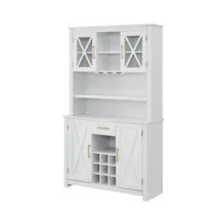 Home Source Jill Zarin Tall Cabinet With Glass Doors -Dine Furniture GUEST f9014f69 ac32 45c4 9508 dcf92c96f80e
