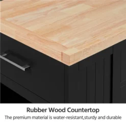 Yaheetech 36″ H Wooden Kitchen Island Modern Storage Cabinet With Drawer -Dine Furniture GUEST fa322ff1 8c3c 4f7b bf7d 85280e427c85