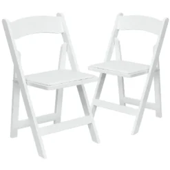 Emma And Oliver 2 Pack Wedding Party Event Wood Folding Chair With Vinyl Padded Seat -Dine Furniture GUEST facfea5d 5b57 47c4 8358 7780f646d97b
