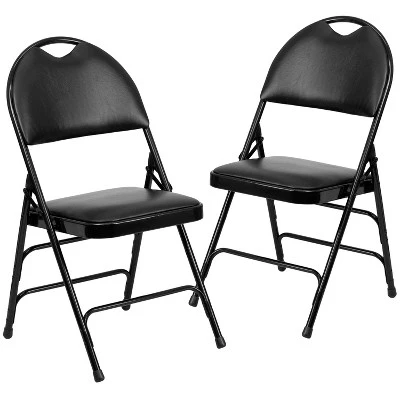 Flash Furniture 2 Pack HERCULES Series Extra Large Ultra-Premium Triple Braced Metal Folding Chair With Easy-Carry Handle 16 Flash Furniture 2 Pack HERCULES Series Extra Large Ultra-Premium Triple Braced Metal Folding Chair With Easy-Carry Handle - Image 14