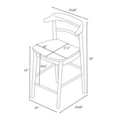 Kaysville Curved Back Wood Counter Height Barstool - Threshold™ Designed With Studio McGee -Dine Furniture GUEST fd10f3f7 c840 492c 99c3 22fe1ea36f2d